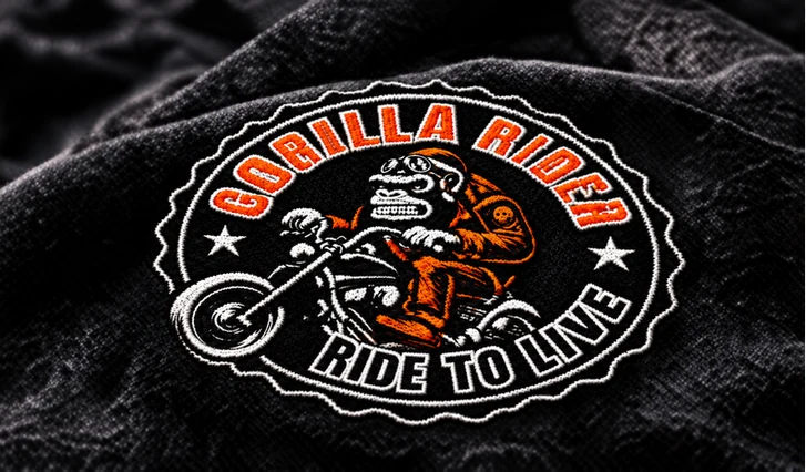 GORILLA RIDER 刺繍ワッペン