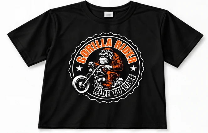 GORILLA RIDER Tシャツ（黒）