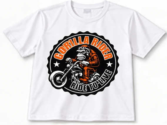 GORILLA RIDER Tシャツ（白）