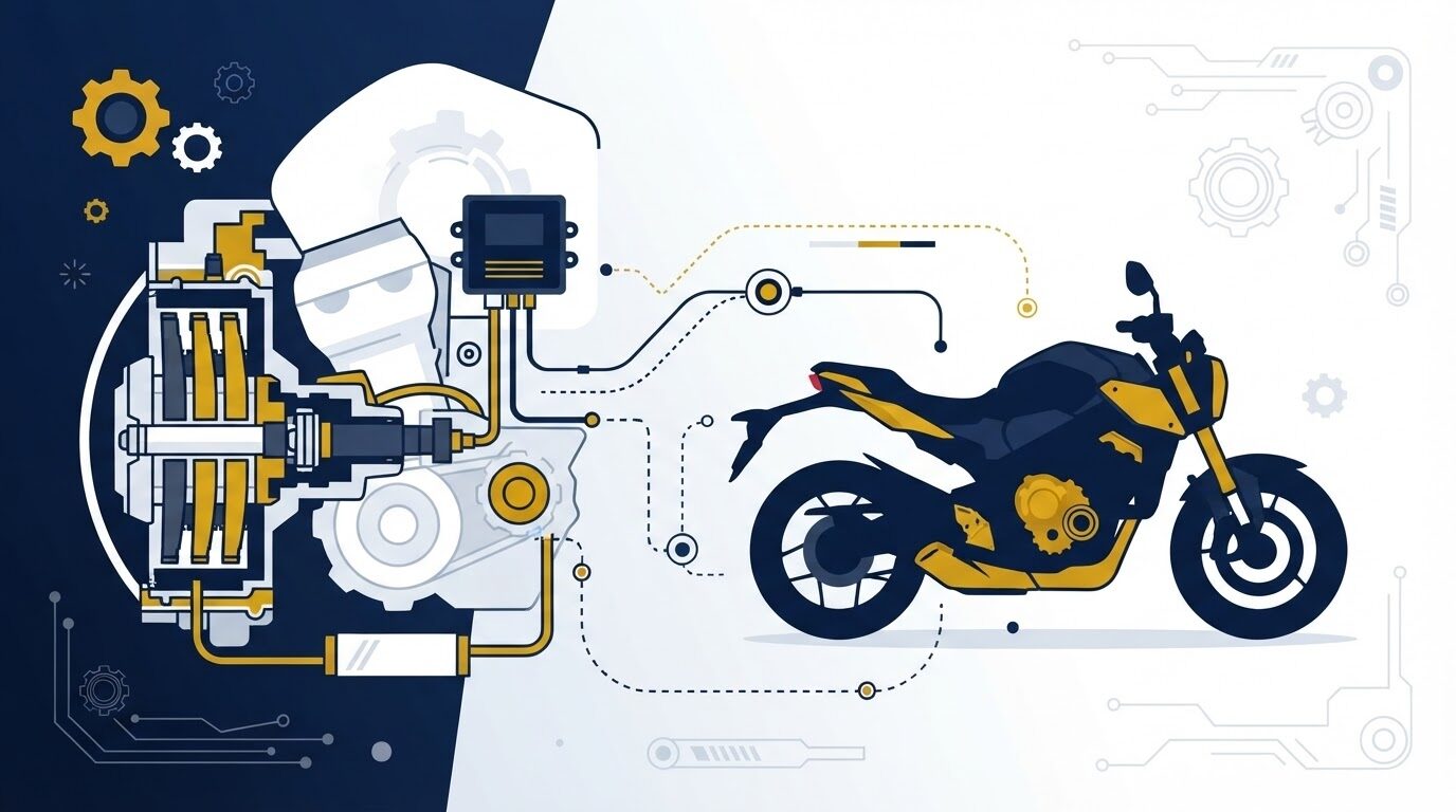 Honda E-Clutchの仕組み解説イラスト