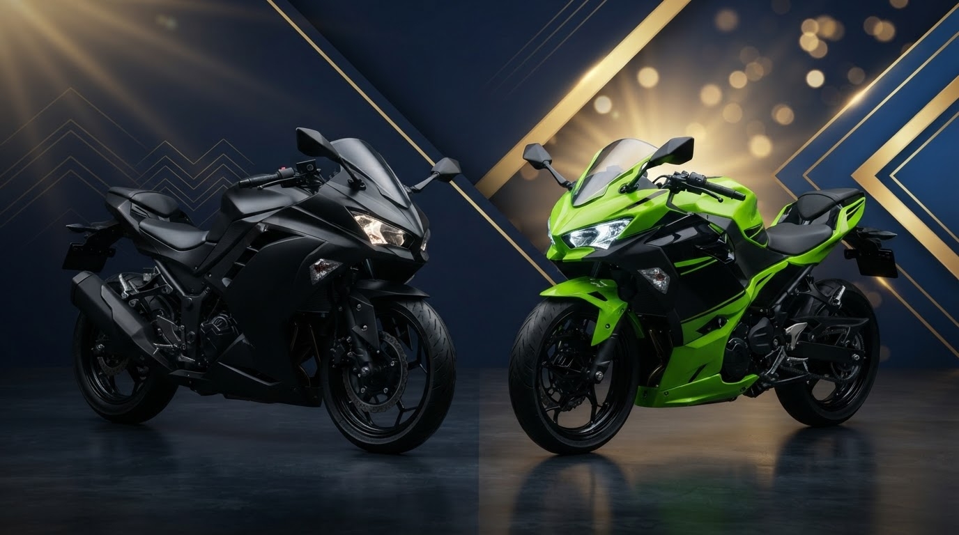 Ninja ZX-25R SEとRRのグレード・カラー対比イメージ