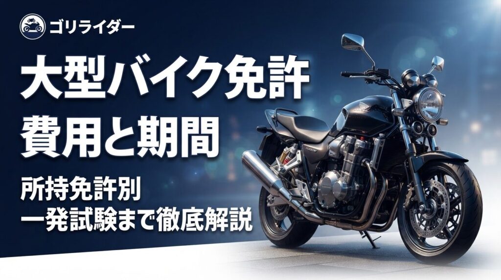 大型バイク免許の費用と期間のアイキャッチ画像