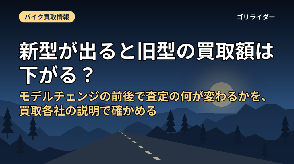 新型が出ると旧型の買取額は下がる？｜モデルチェンジの前後で査定の何が変わるかを、買取各社の説明で確かめる