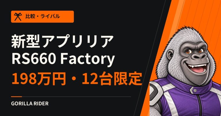 【新型】アプリリア RS660 Factoryを徹底解説!198万円・国内12台限定ミドルスポーツのスペック・RS660との違いまとめ